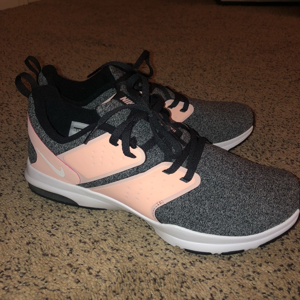 Pink and heather gray Nike’s